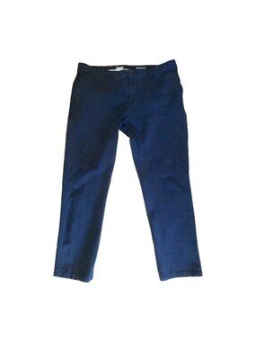 Mugsy Morgan's Pants Chinos Mens 38 X 30  Navy Blue Stretch Comfort Performance